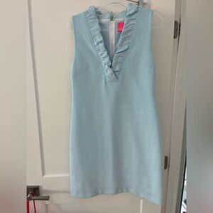 Lilly Pulitzer Blue and White Pinstripe Dress